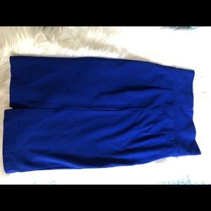Blue pencil skirt
